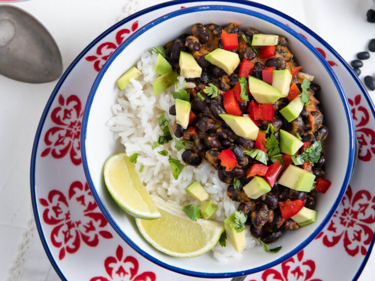 Instant Pot Cuban-Style Black Beans and Rice