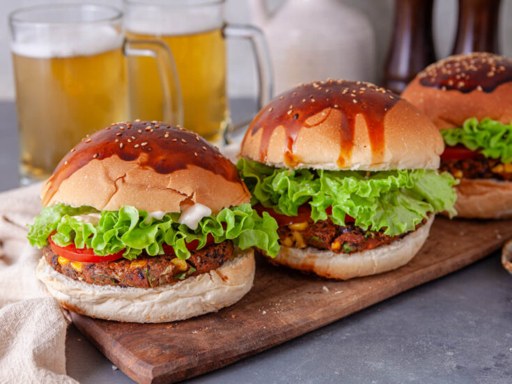Spicy Black Bean BBQ Veggie Burgers