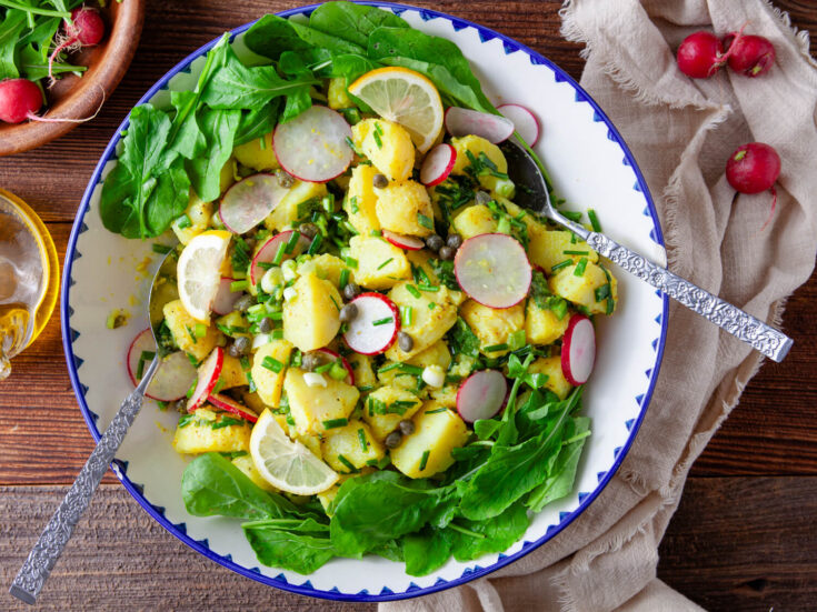 Spring Potato Salad Recipe with Tangy Dressing