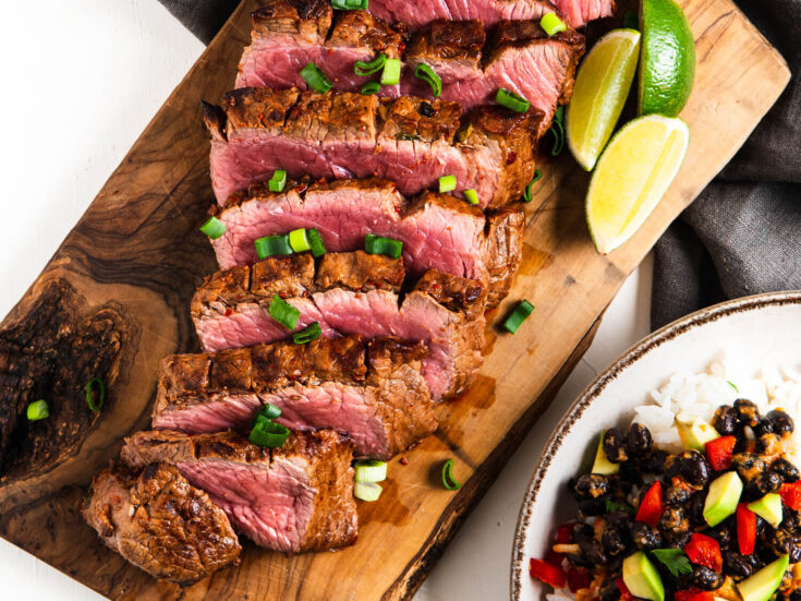 Grilled Lime Marinated Flatiron Steak Recipe