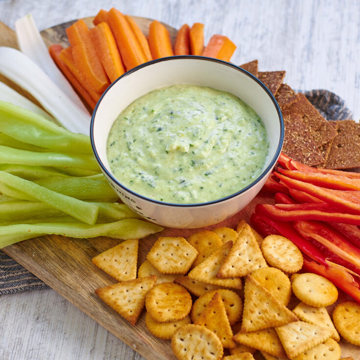 Roasted Summer Zucchini Dip with Greek Yogurt