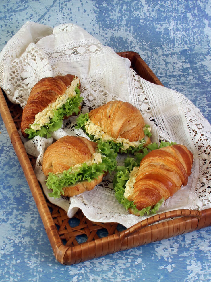Classic Egg Salad Sandwich with Mustard and Mayo