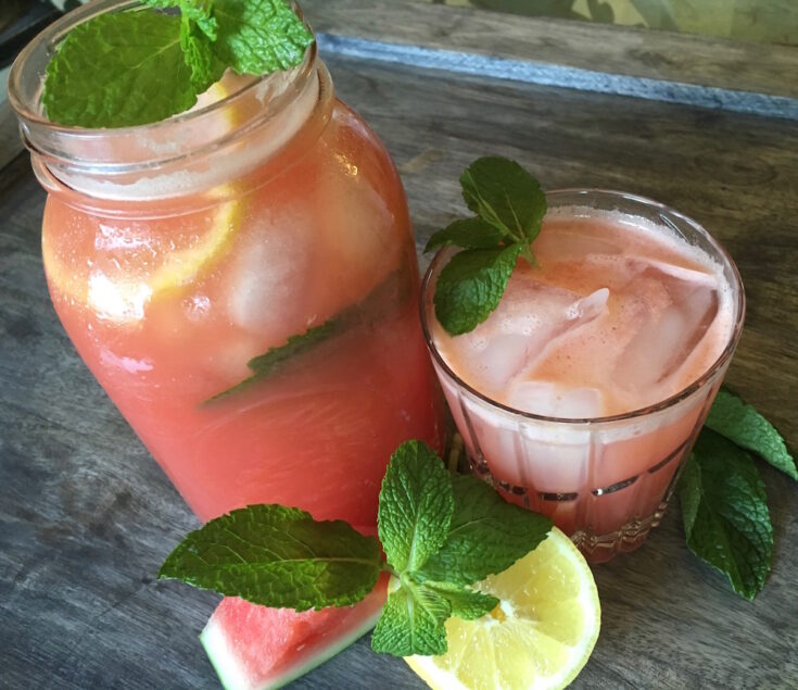 Homemade Watermelon Mint Lemonade Recipe