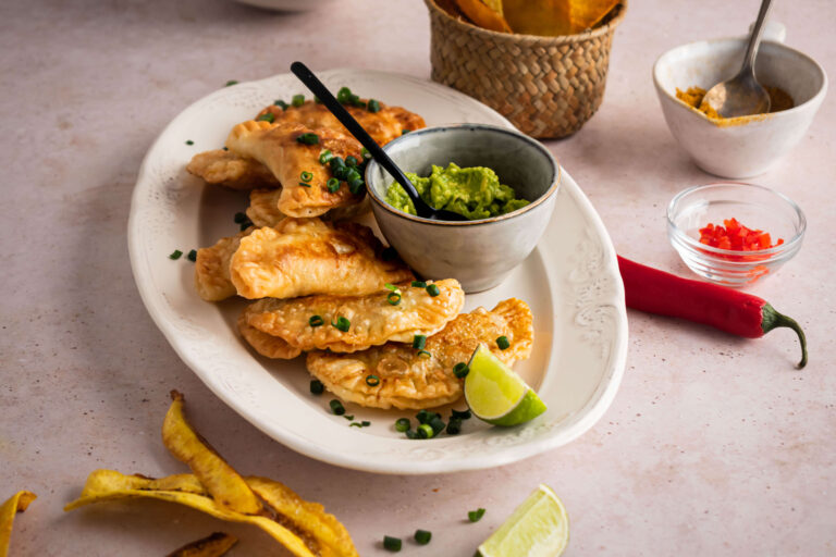 Jamaican Beef Patties with Fried Plantain Chips