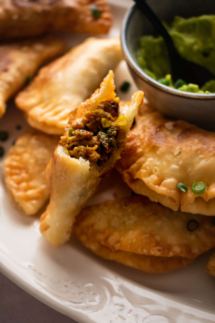Jamaican Beef Patties with Fried Plantain Chips