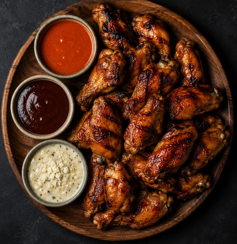Grilled Game Day Wings: Three Sauce Variations